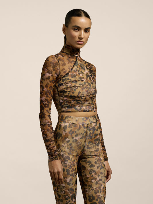LEO PRINT TOP - PINK \BEIGE LEO - GIULIA30 | Pence 1979