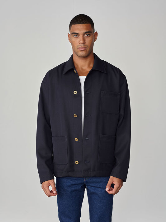 NAVY BLUE OVERSHIRT - NAVY BLUE - GIULIA30 | Pence 1979