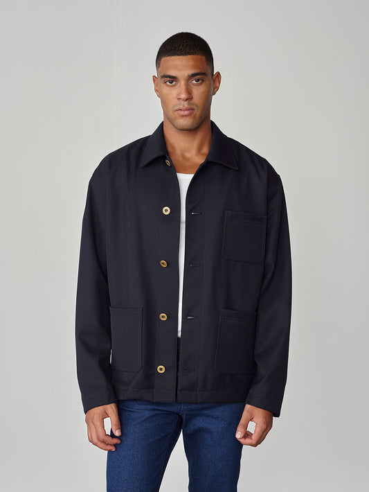 NAVY BLUE OVERSHIRT - NAVY BLUE - GIULIA30 | Pence 1979
