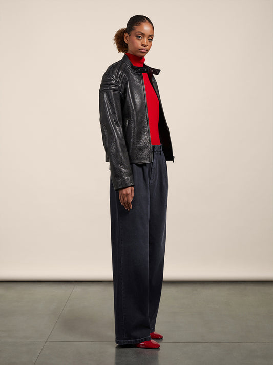 BLACK DENIM PANT - BLACK - GIULIA30 | Pence 1979