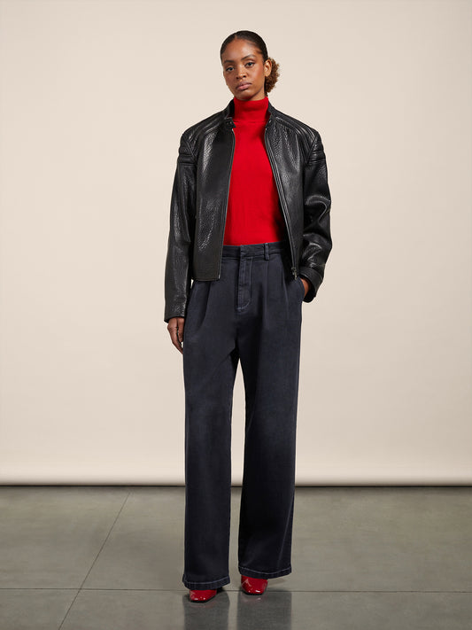 LEATHER JACKET - BLACK - GIULIA30 | Pence 1979