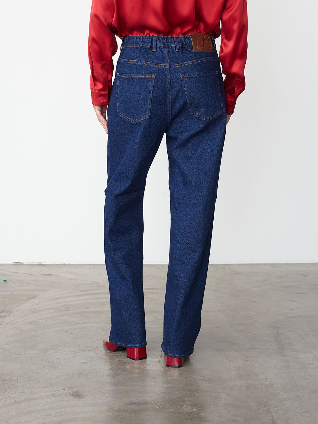 DENIM WITH ELASTIC WAISTBAND