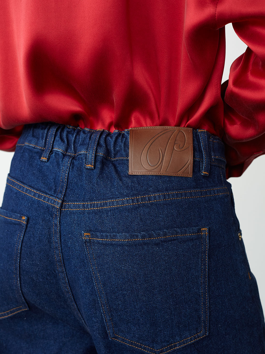 DENIM WITH ELASTIC WAISTBAND