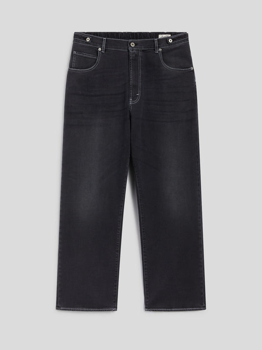 DENIM WITH ELASTIC WAISTBAND - BLACK - GIULIA30 | Pence 1979