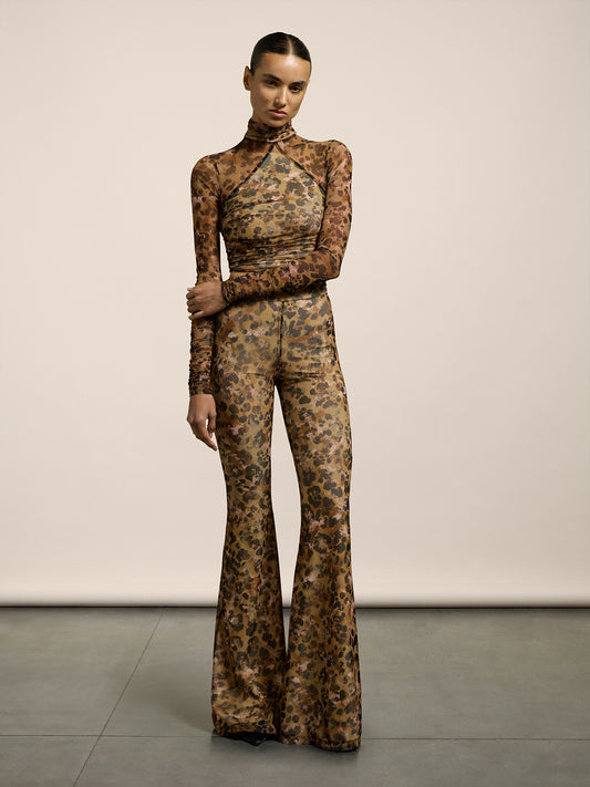 LEO PRINT PANT - PINK AND BEIGE LEO - GIULIA30 | Pence 1979
