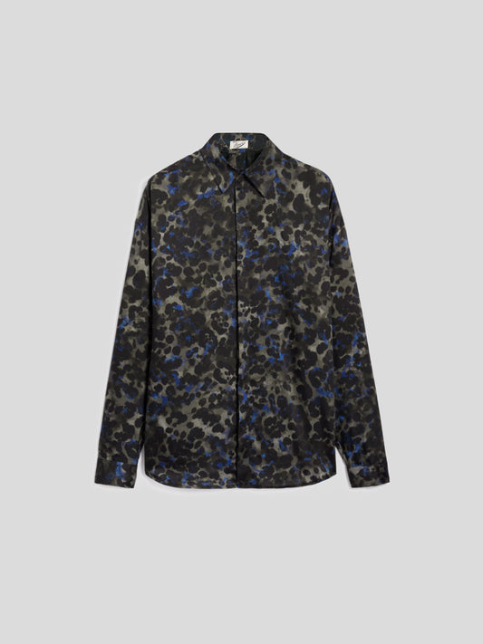 LEO PRINT SHIRT - GREY AND BLUE LEO - GIULIA30 | Pence 1979