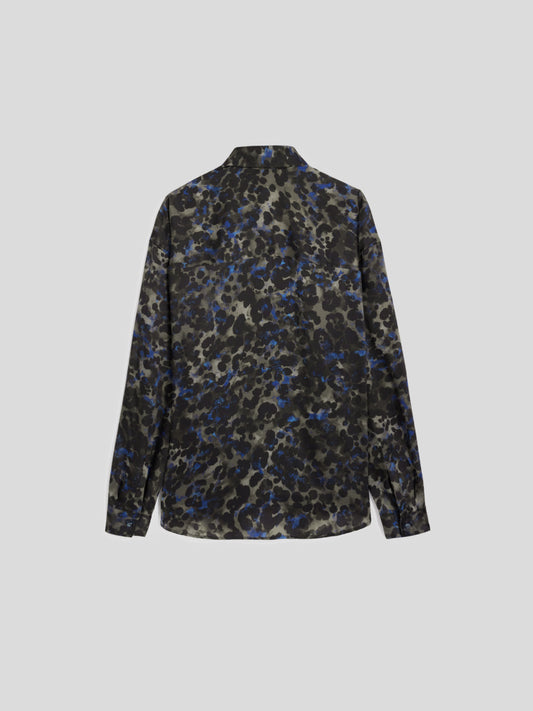 LEO PRINT SHIRT - GREY AND BLUE LEO - GIULIA30 | Pence 1979