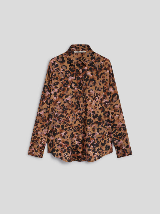 LEO PRINT SHIRT - PINK AND BEIGE LEO - GIULIA30 | Pence 1979