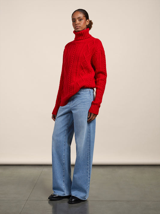 WIDE LEG FIT DENIM - LIGHT BLUE - GIULIA30 | Pence 1979