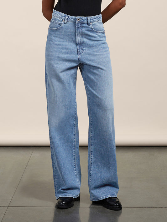 WIDE LEG FIT DENIM - LIGHT BLUE - GIULIA30 | Pence 1979