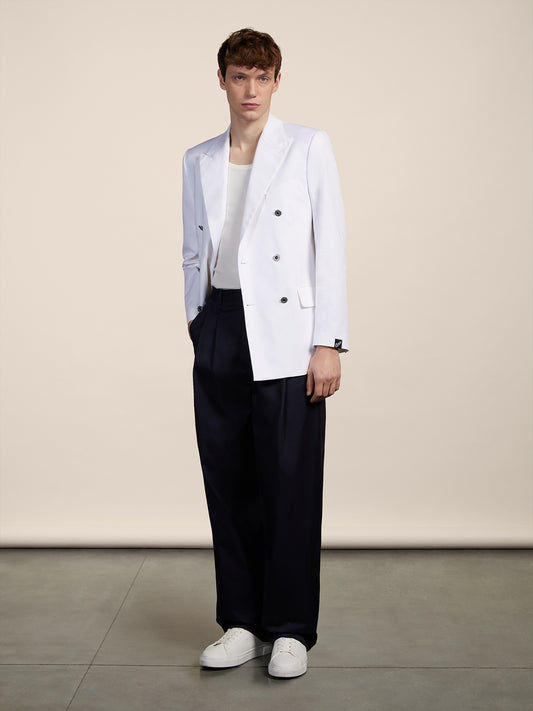 DOUBLE BREASTED BLAZER - OFF WHITE - GIULIA30 | Pence 1979
