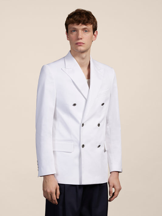 DOUBLE BREASTED BLAZER - OFF WHITE - GIULIA30 | Pence 1979