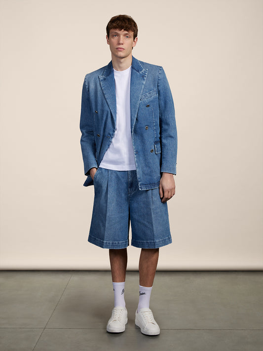 BERMUDA - LIGHT BLUE - Men′s Bottomwear | Pence 1979