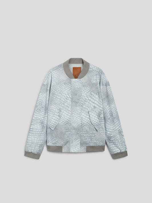 BOMBER - CROCO PRINT GREY - GIULIA30 | Pence 1979