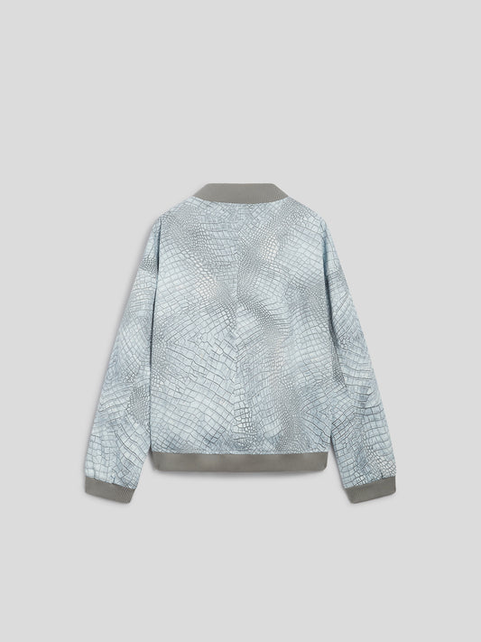 BOMBER - CROCO PRINT GREY - GIULIA30 | Pence 1979