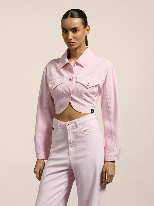 CROPPED JACKET - LIGHT PINK - GIULIA30 | Pence 1979