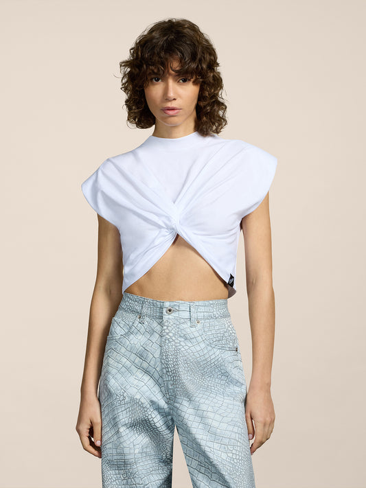 CROP TOP - OPTICAL WHITE - GIULIA30 | Pence 1979