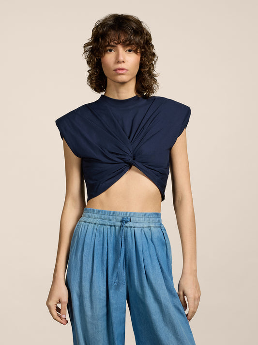 CROP TOP - BLUE NAVY - GIULIA30 | Pence 1979