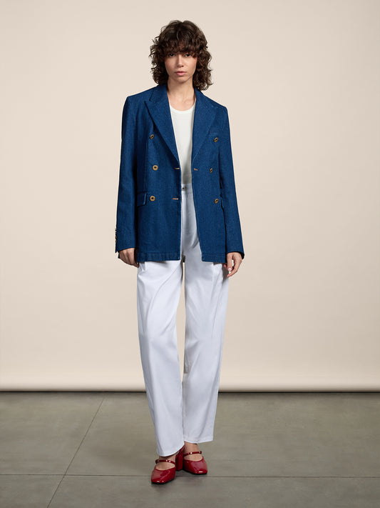 DOUBLE BREASTED BLAZER - BLUE NAVY - GIULIA30 | Pence 1979