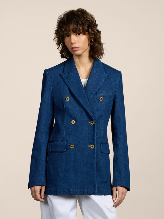 DOUBLE BREASTED BLAZER - BLUE NAVY - GIULIA30 | Pence 1979