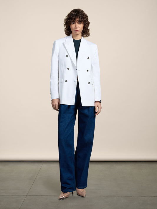 DOUBLE BREASTED BLAZER - OFF WHITE - GIULIA30 | Pence 1979