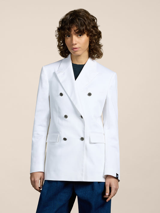 DOUBLE BREASTED BLAZER - OFF WHITE - GIULIA30 | Pence 1979