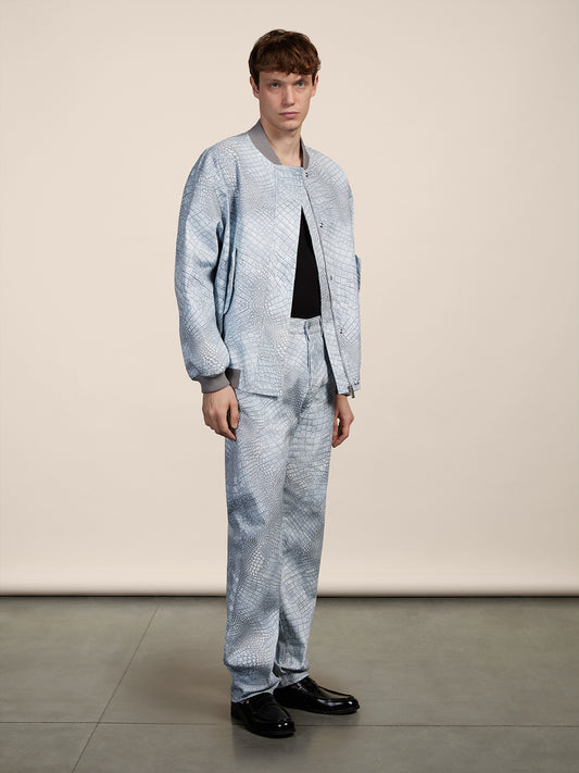 5 POCKETS PANTS - COCCO PRINT GREY - GIULIA30 | Pence 1979