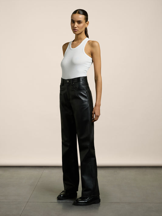 LEATHER PANT - BLACK - GIULIA30 | Pence 1979