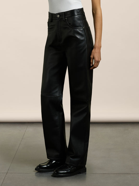 LEATHER PANT - BLACK - GIULIA30 | Pence 1979