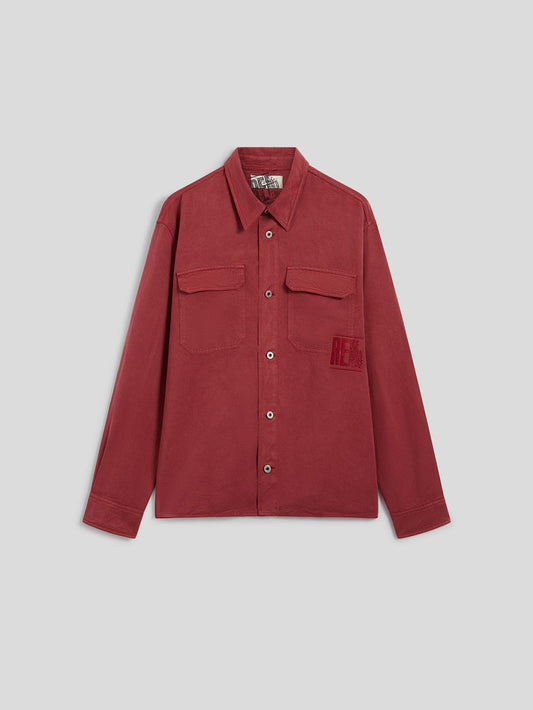 SHIRT WITH EMBROIDERY - BORDEAUX - Archive | Pence 1979