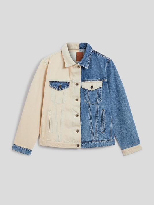 DENIM JACKET - MILK/BLUE - Archive | Pence 1979