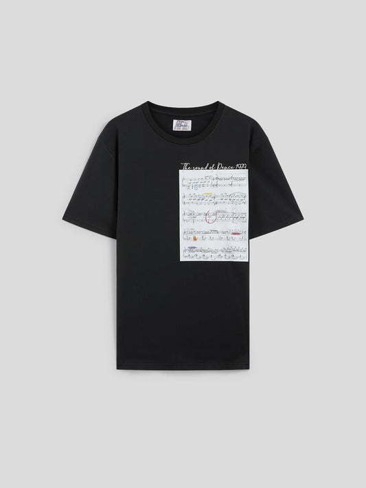 T-SHIRT WITH EMBROIDERY - BLACK - Archive | Pence 1979