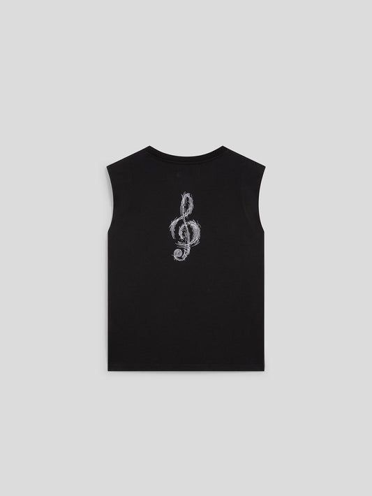 T-SHIRT WITH EMBROIDERY - BLACK - Archive | Pence 1979