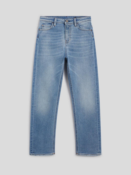 PANT WITH EMBROIDERY - BLUE - Archive | Pence 1979