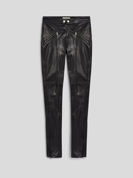 LEATHER PANT - BLACK - GIULIA30 | Pence 1979