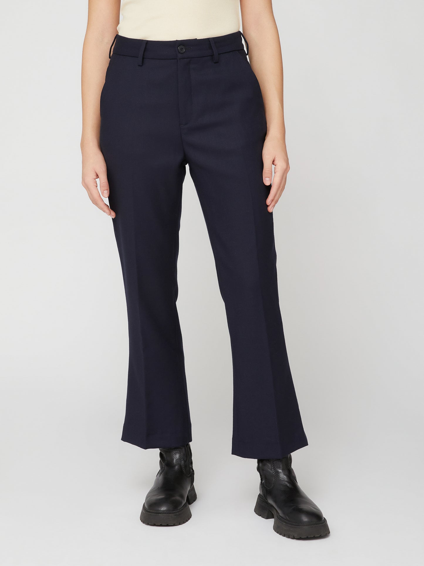 Pantalone da Donna Trombetta in Lana Blu