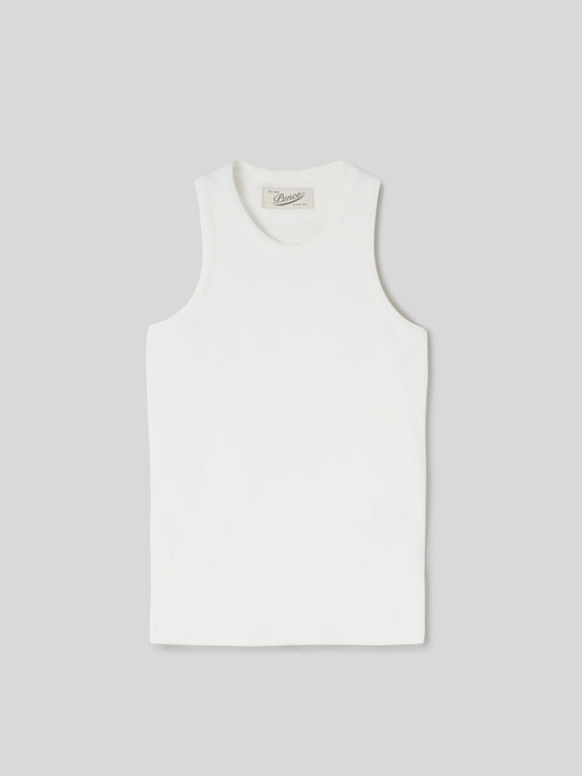RIBBED TANK TOP - White - GIULIA30 | Pence 1979