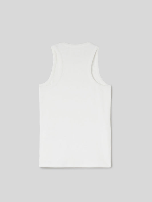 RIBBED TANK TOP - White - GIULIA30 | Pence 1979