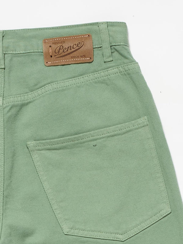 Green mom fit denim