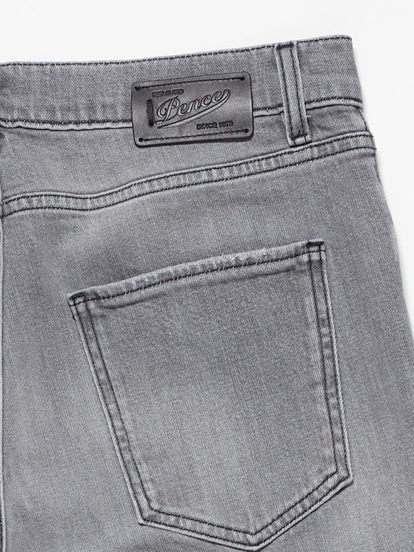Regular waist slim jeans in grey denim