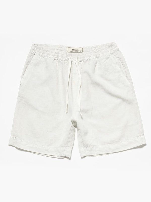 Bermuda short with elastic waistband cream