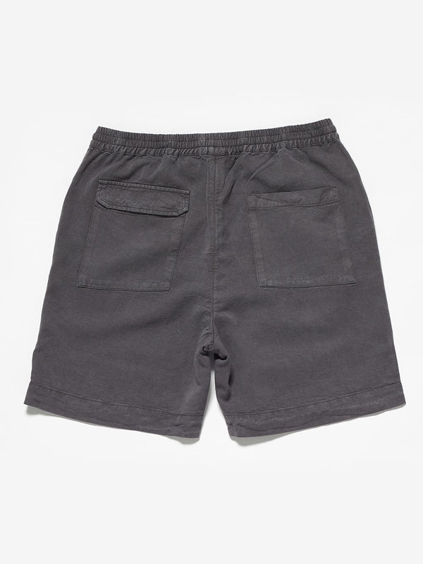 Bermuda short with elastic waistband grey