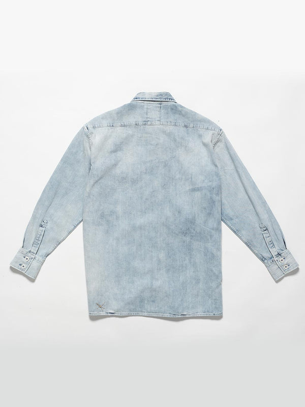 Blue denim overshirt