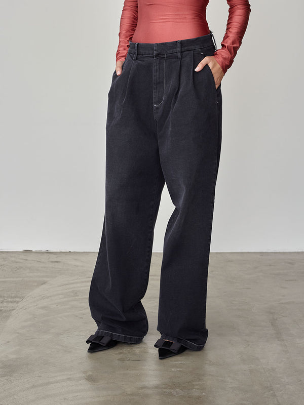 PANTALONE DENIM NERO