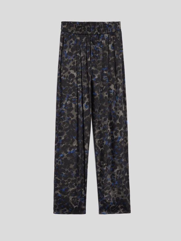 GREY AND BLUE LEO PRINT JOGGER PANT