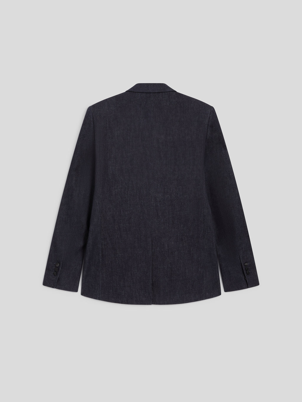 DARK BLUE COMFORT DENIM TUXEDO JACKET WITH SATIN DETAILS - NIGHT BLUE  - Men′s Blazers | Pence 1979