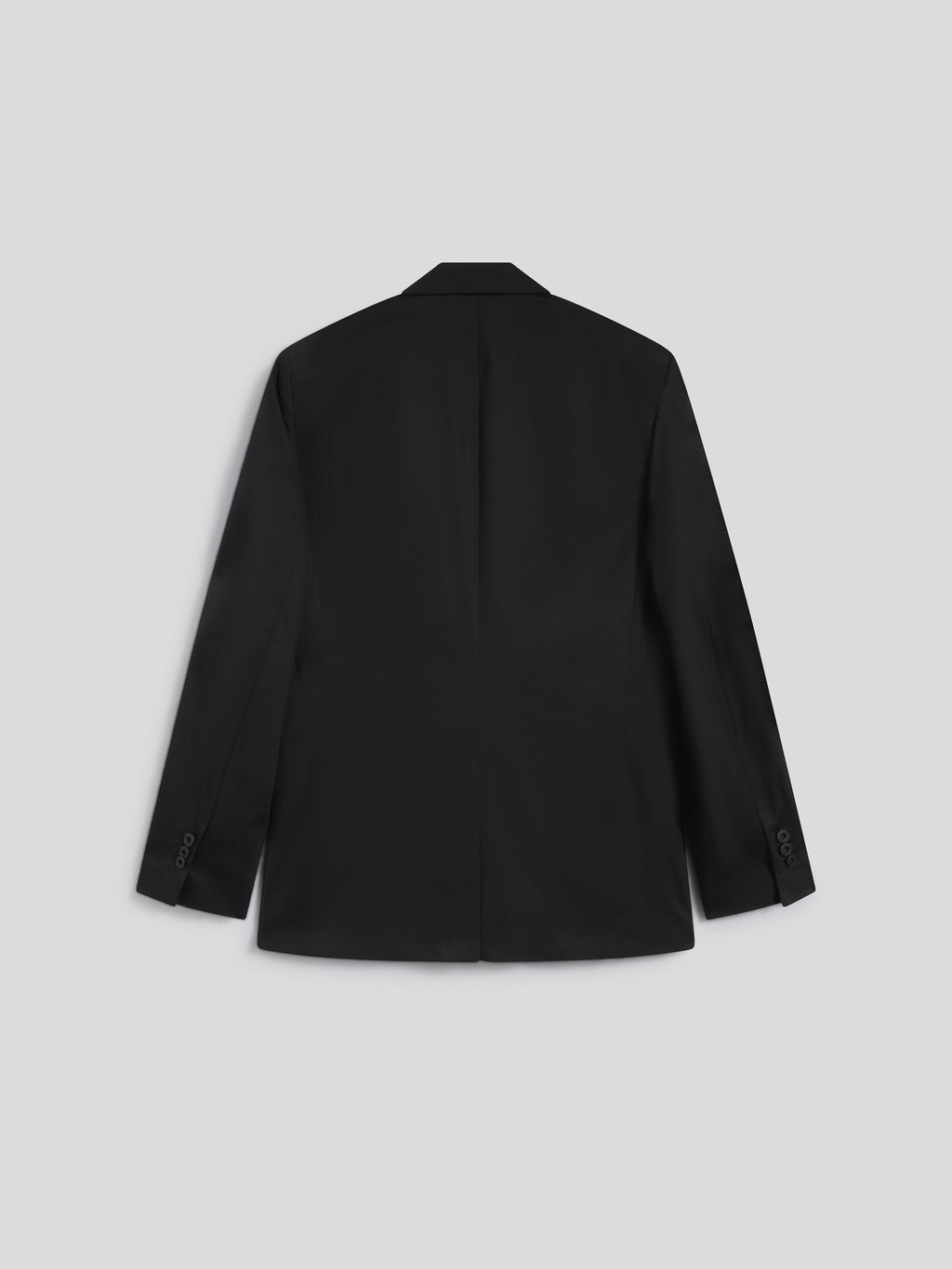 SINGLE-BREASTED REGULAR-FIT JACKET IN BLACK COTTON WITH CLASSIC LAPELS - DEEP BLACK - Men′s Clothing  | Pence 1979
