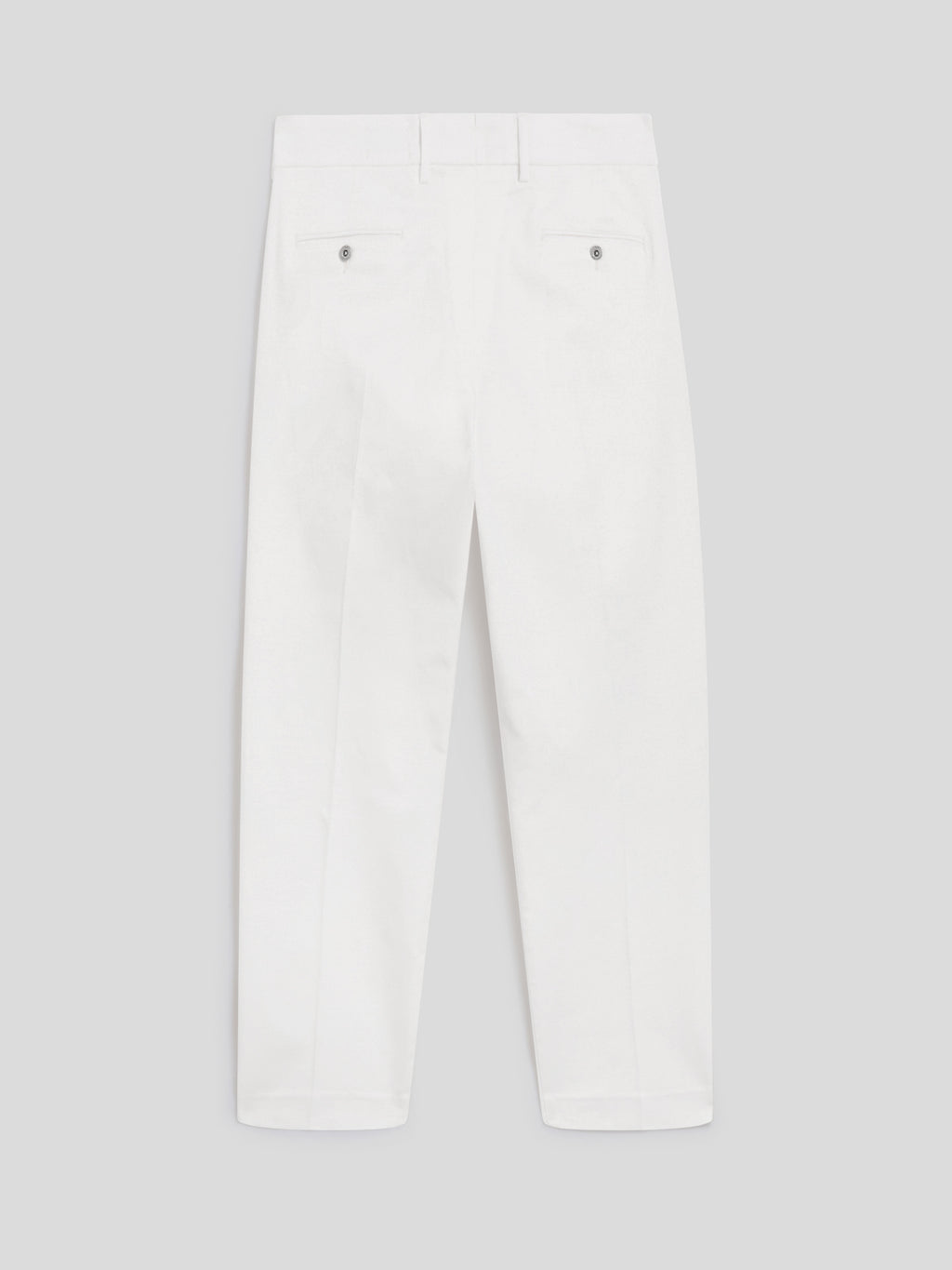 REGULAR-FIT CHINO TROUSERS IN WHITE COMFORT DENIM - PURE WHITE  - Check Active | Pence 1979