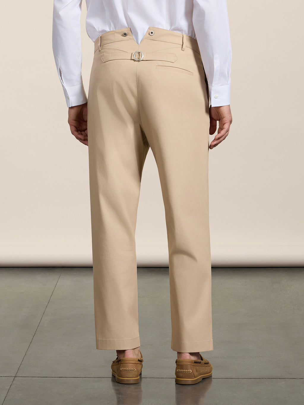RELAXED-FIT TROUSERS IN COLONIAL COTTON - COLONIAL - Check Active | Pence 1979