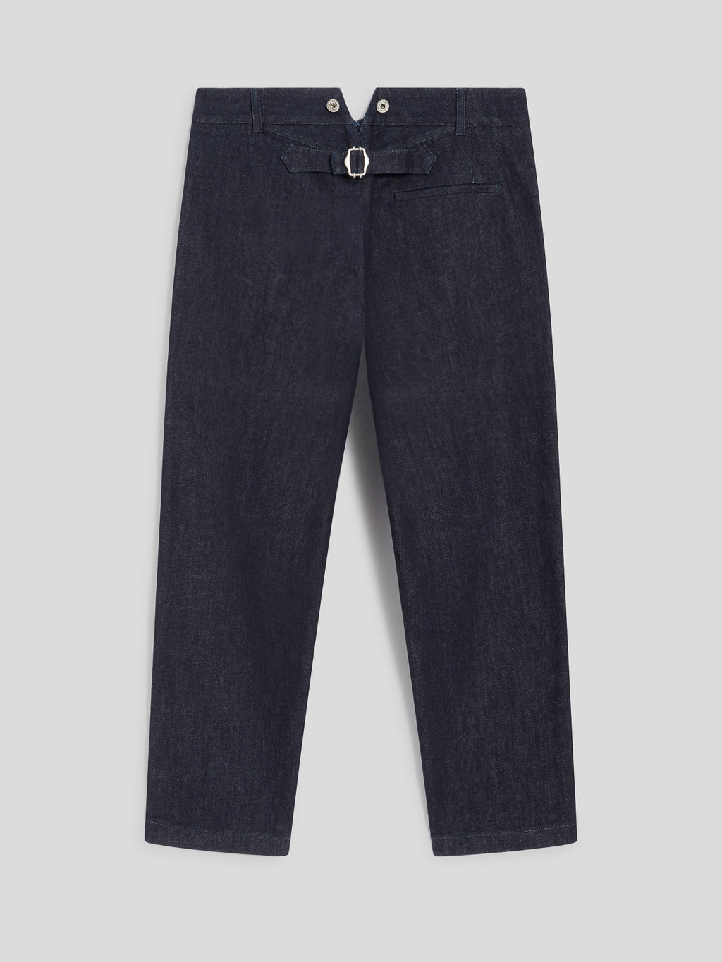 RELAXED-FIT TROUSERS IN DARK BLUE COTTON WITH WORKER DETAILS - NIGHT BLUE - Check Active | Pence 1979